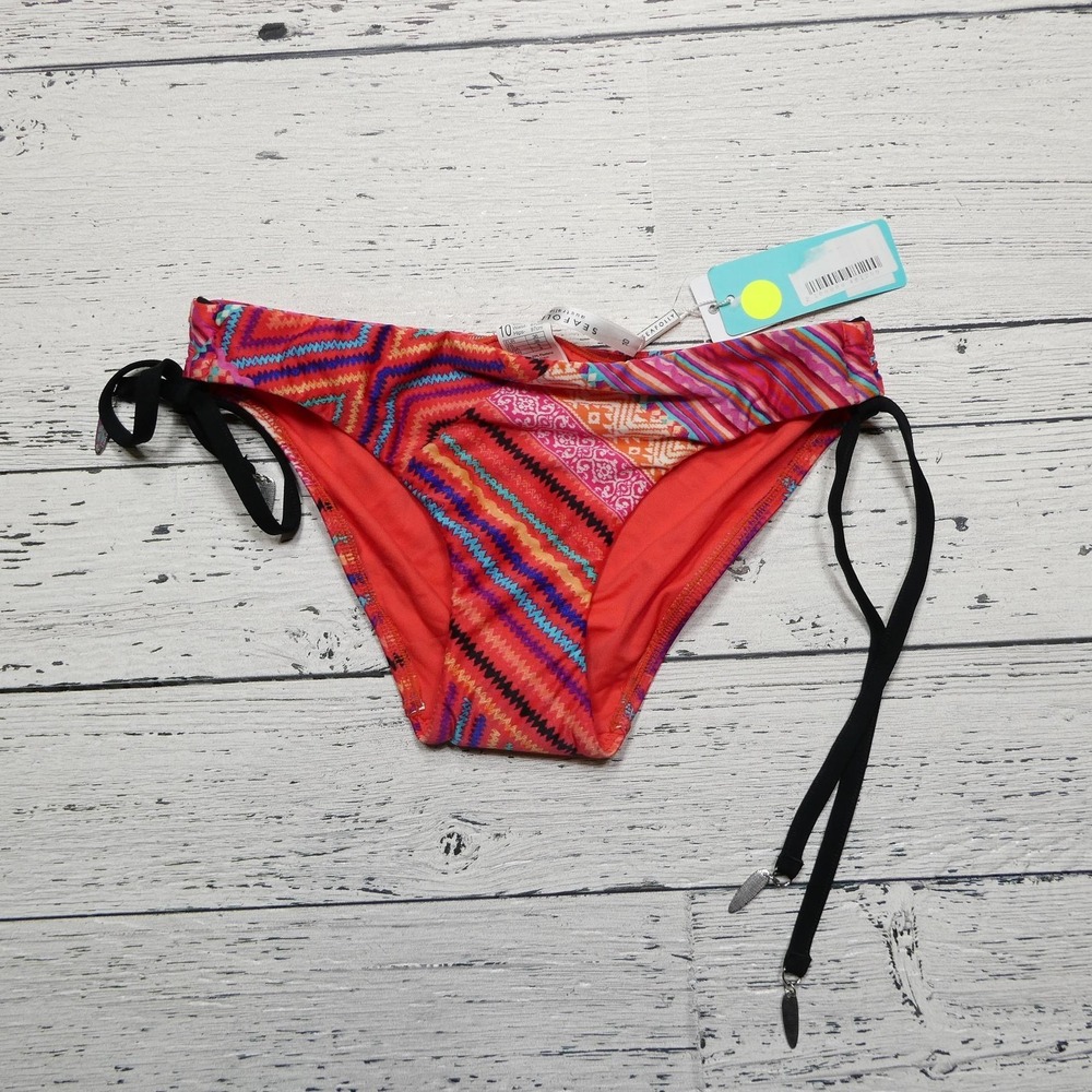 Seafolly Bikini Bottom Womens Size‎ 6 Desert Tribe Hipster Swimwear New